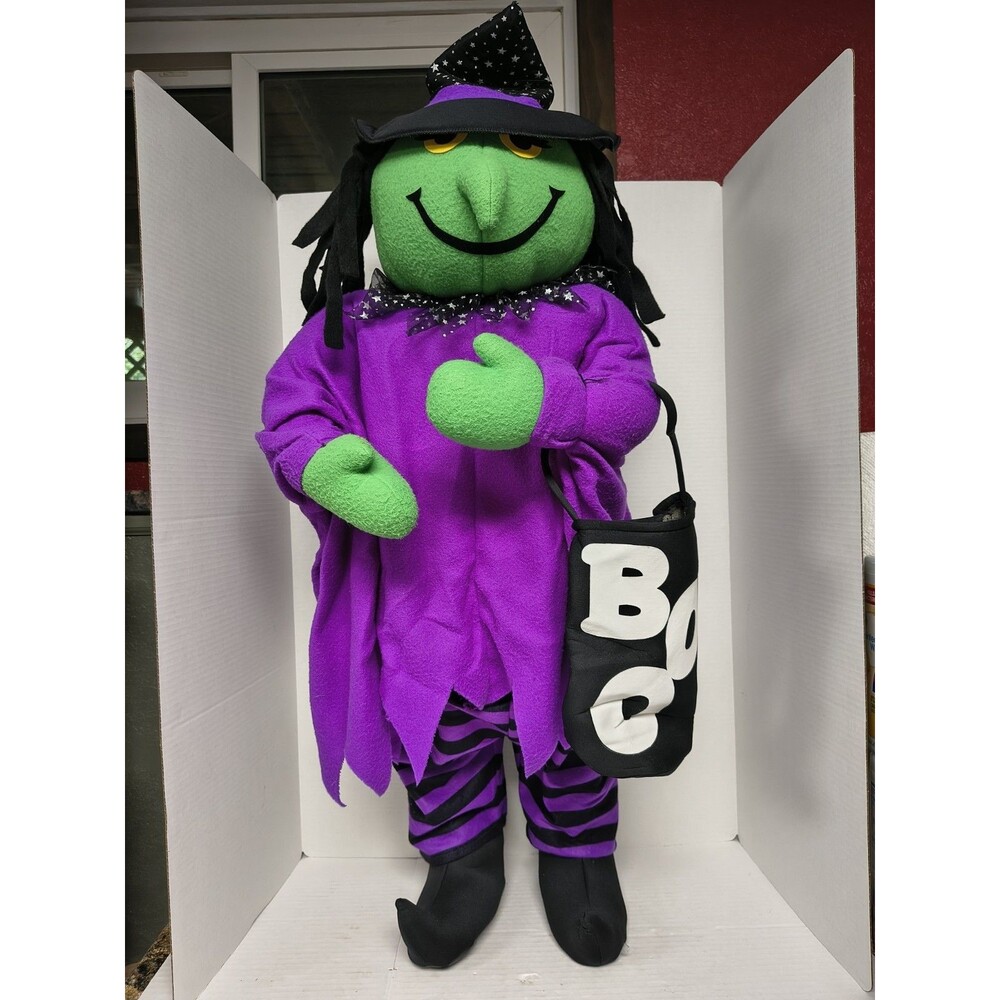 Vintage Kmart Porch Kids Witch 36" Halloween Greeter BOO Bag With Original Box